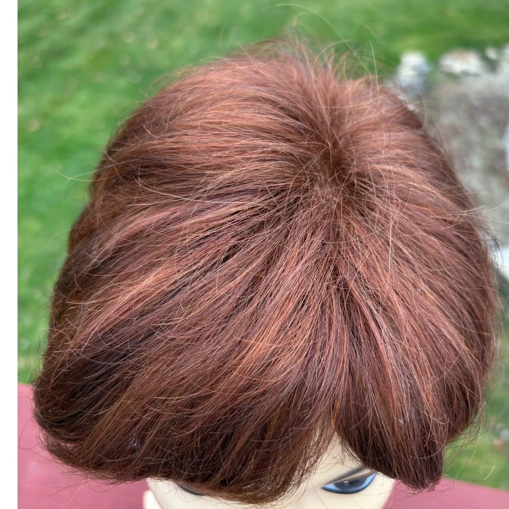Estetica‎ Amber Feather Cut Short Synthetic Hair Wig Dark Auburn Red RH311